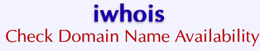 VPS v2: iwhois: Check Domain Name Availability