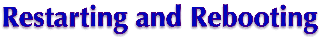 Restarting Services and Rebooting the Server