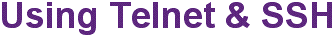 Using Telnet & SSH