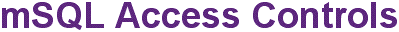 Configuring mSQL Database Access Controls